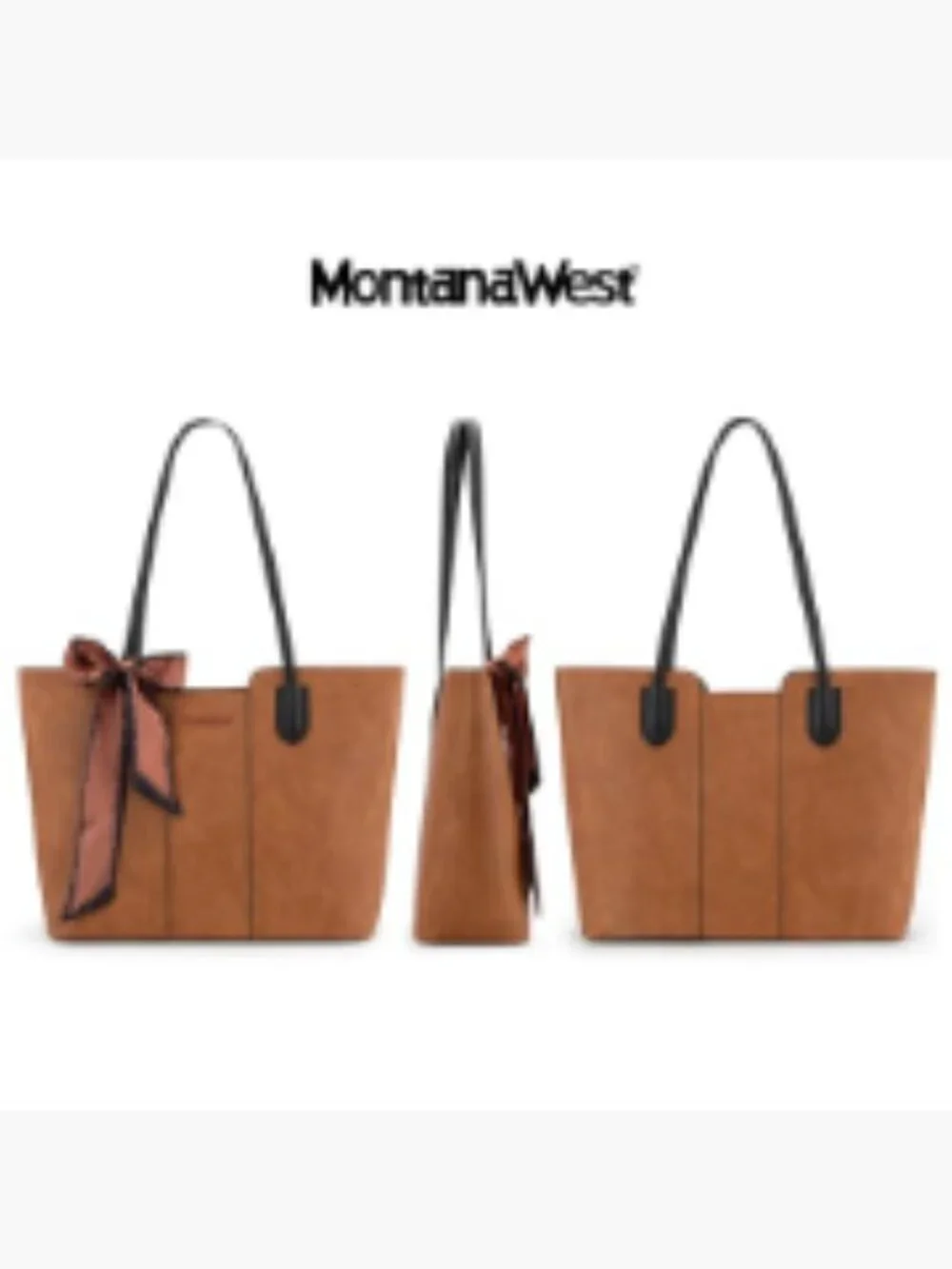 Vegan Leather Tote Bag Satchel Purse with Scarf Work Bag Women